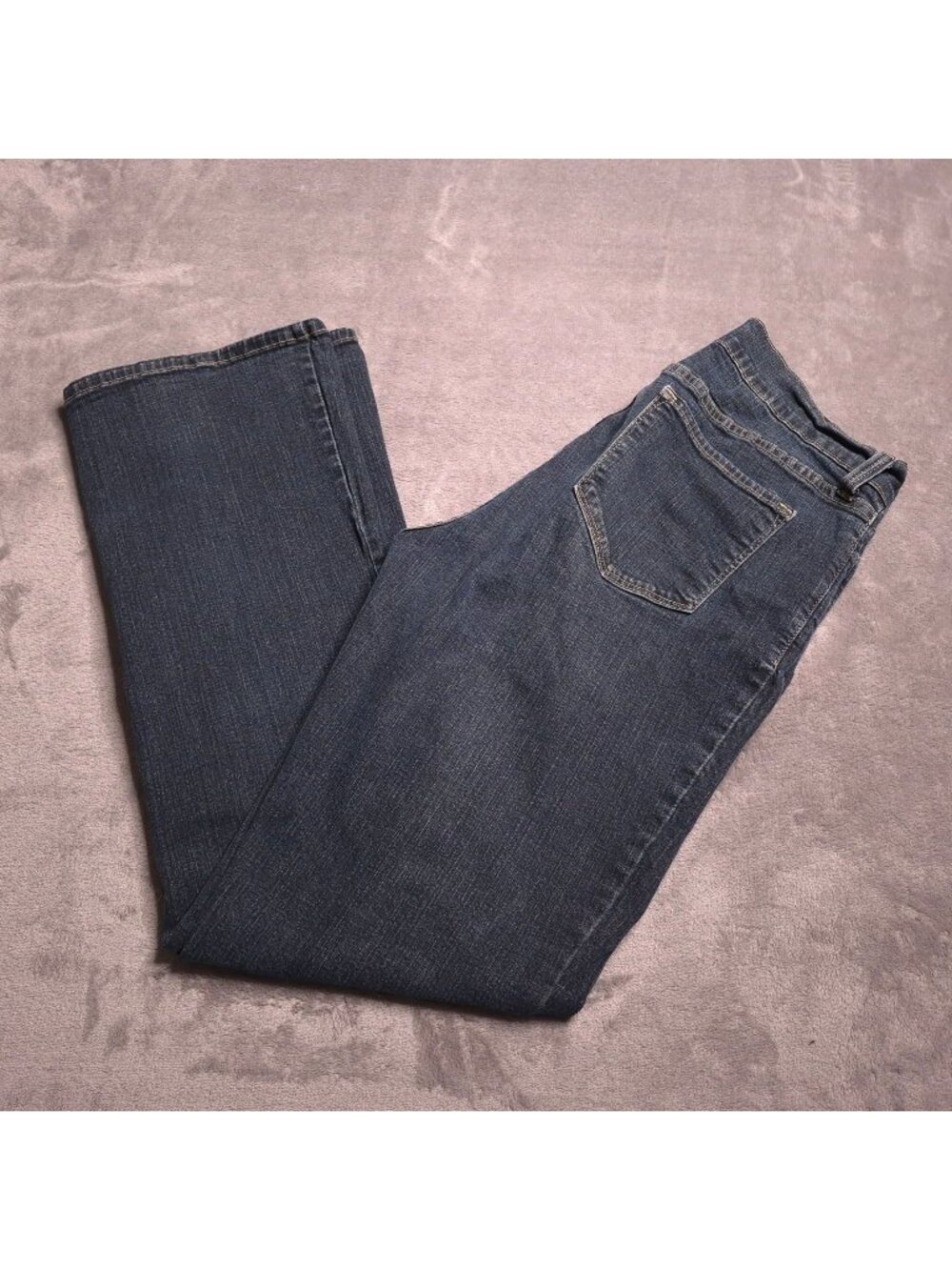 NYDJ Womens Bootcut Jeans 14 Dark Wash Mid Rise Stretch Pockets USA
